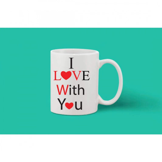 Generic Printed Ceramic Coffee Mug - 1 Pieces, White, 11oz