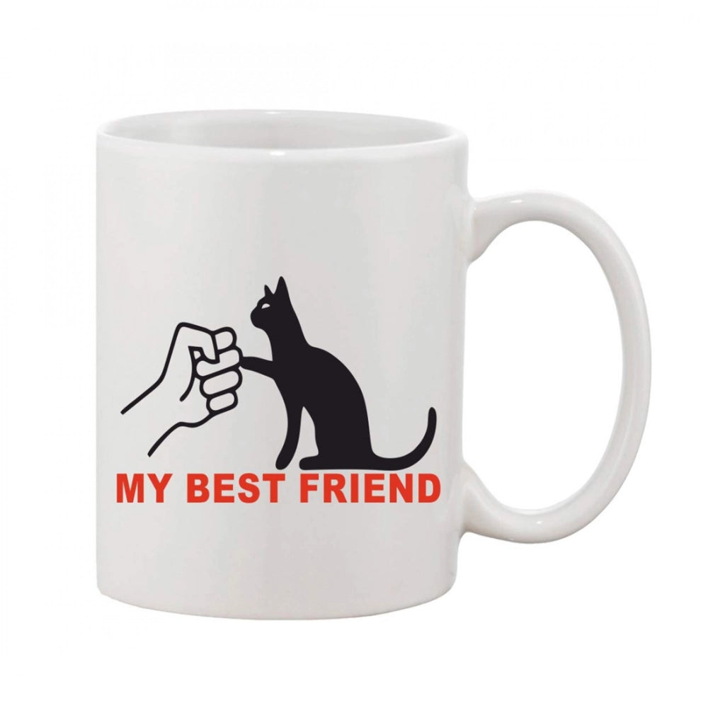 Generic Printed Ceramic Coffee Mug - 1 Pieces, White, 11oz
