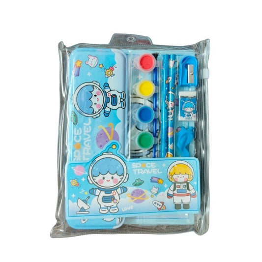 Space Travel Theme Pencil Metal Box Set | Plastic | Stationery | 3+ Years