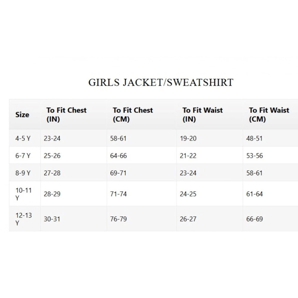 Generic Girl's Fleece Embellished Long Sleeves Sweatshirt (Pink)
