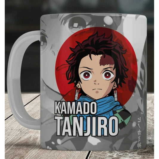 Generic Anime Kamado Tanjiro Ceramic Printed Coffee Mug (White)