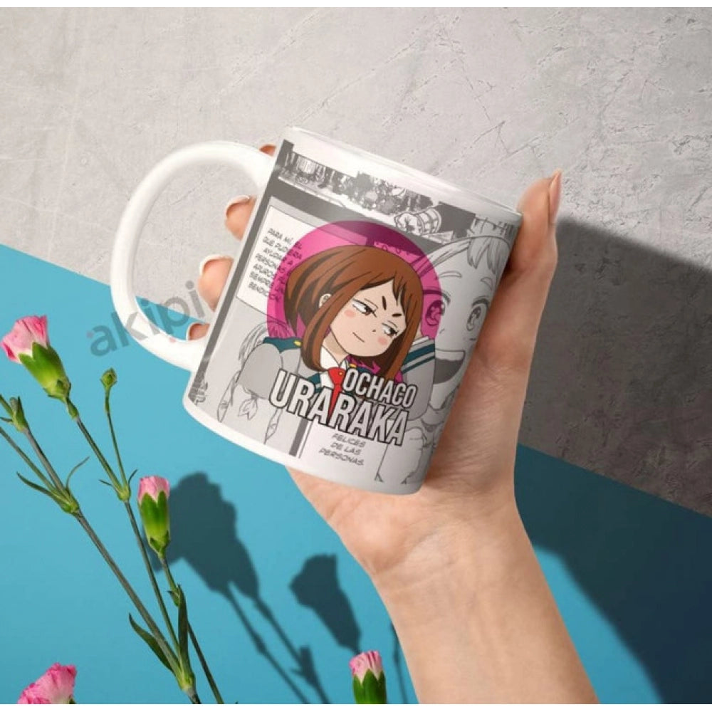 Generic Anime Ochaco Uraraka Ceramic Printed Coffee Mug (White)