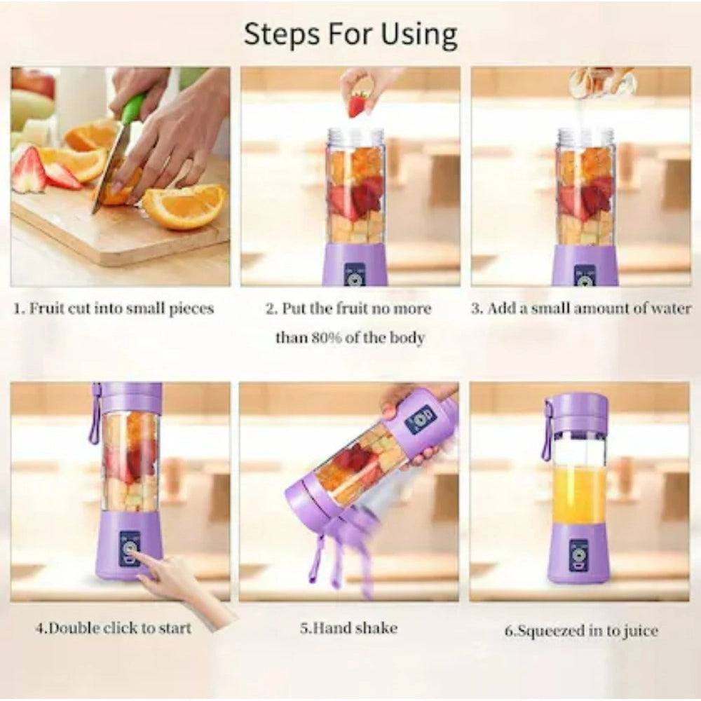 Generic Plastic Solid Electric USB Juicer (Purple)