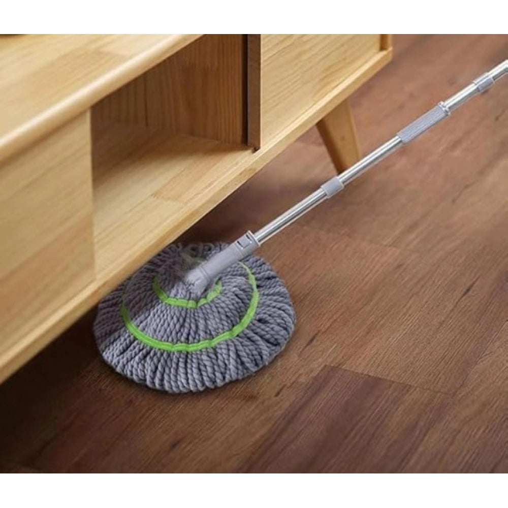 Generic Pack of 2 Microfiber Twist Mop for Floor Cleaning (Grey)