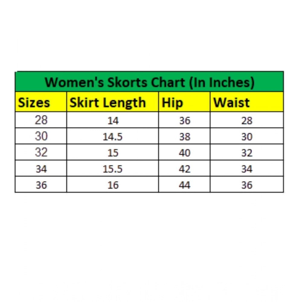 Generic Women's Denim Lycra Solid Zip Closure Skorts (Blue)