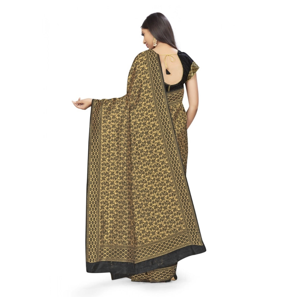 Banarasi Silk Saree — Black (5-6m)