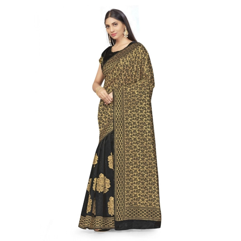 Banarasi Silk Saree — Black (5-6m)
