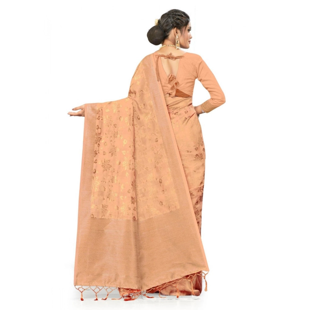 Banarasi Spun Cotton Saree — Beige (5-6m)