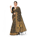 Banarasi Silk Saree with Blouse — Black (5-6m)