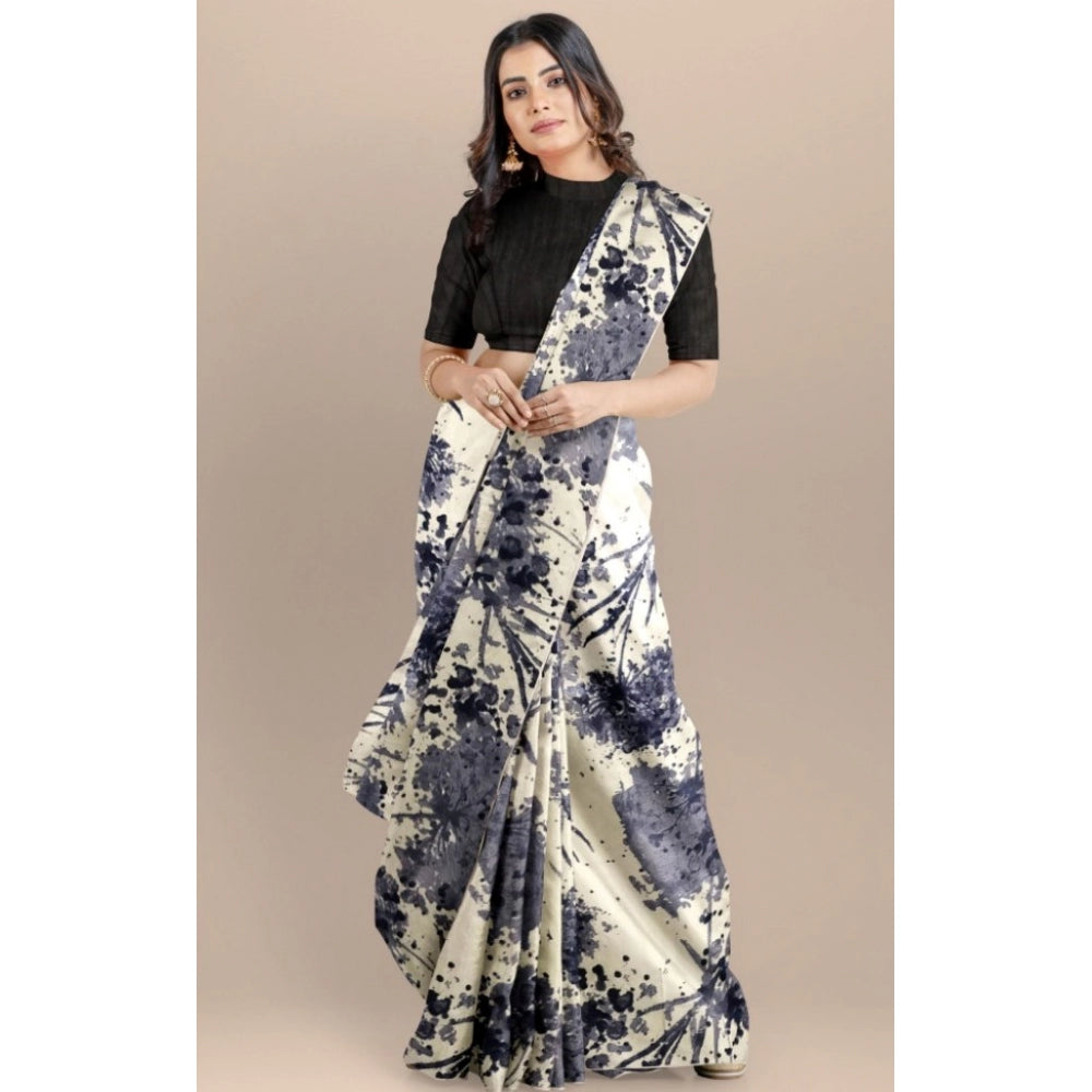 Generic Women's Joya Silk Saree with Blouse (Black, 5-6 Mtrs)