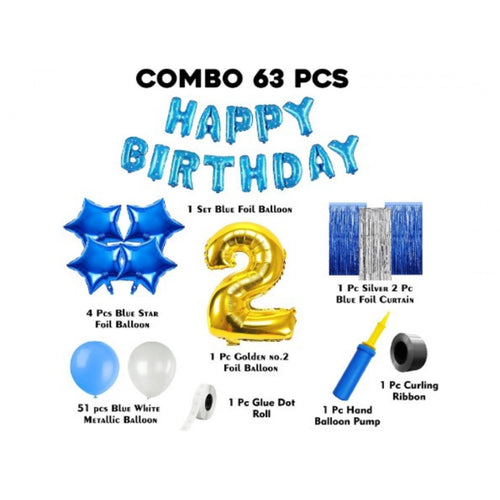 Generic 2Nd Birthday Decoration Items For Boys (Multicolor)