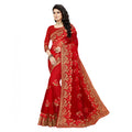 Net Saree with Blouse — Red (5-6m)
