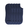 Generic 5 Pairs Unisex Casual Cotton Blended Solid Ankle length Socks (Navy)