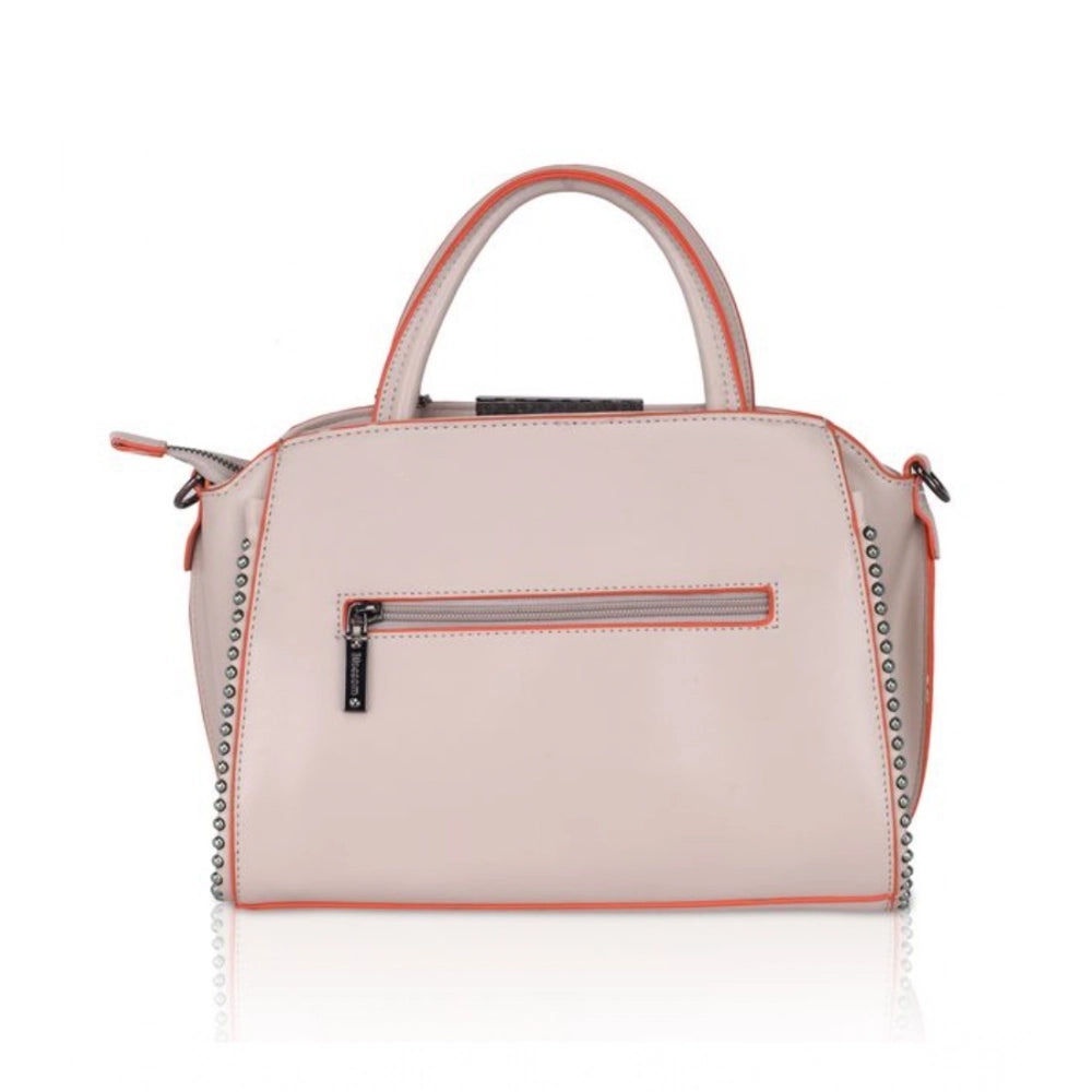 Women’s Faux Leather Beaded Handbag – Statement Style with Dual Handles
