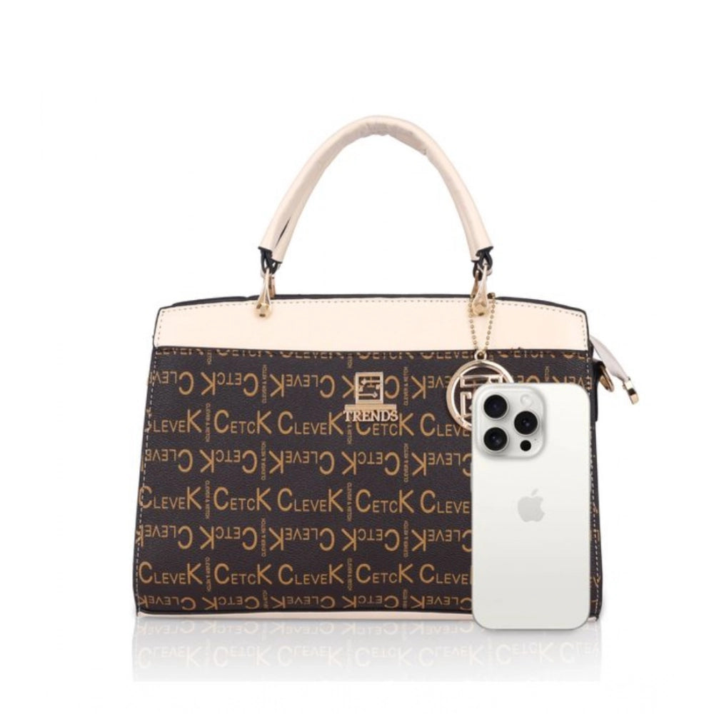 Women’s Printed Faux Leather Handbag – Elegant Everyday Carry