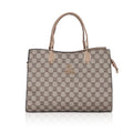 Silver Printed Faux Leather Handbag for Women – Elegant Everyday Carry