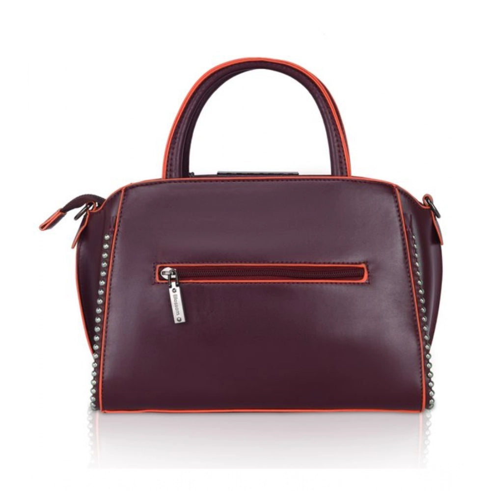 Women’s Faux Leather Beaded Handbag – Statement Style with Dual Handles