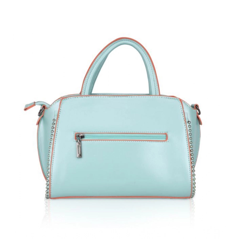 Women’s Faux Leather Beaded Handbag – Statement Style with Dual Handles