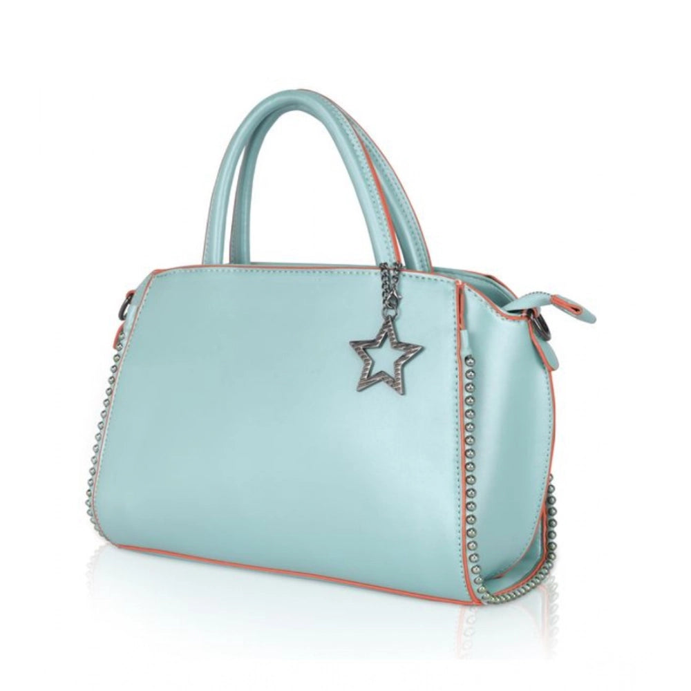 Women’s Faux Leather Beaded Handbag – Statement Style with Dual Handles