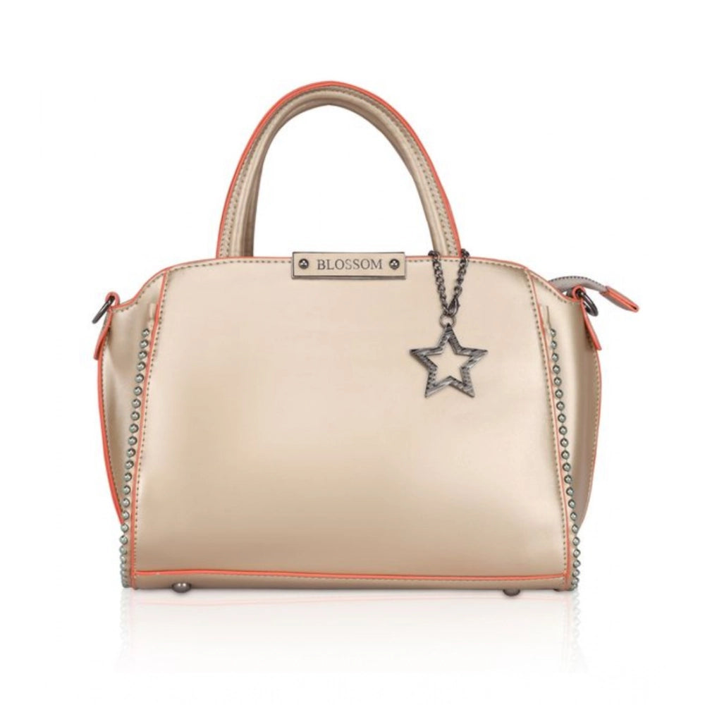 Women’s Faux Leather Beaded Handbag – Statement Style with Dual Handles