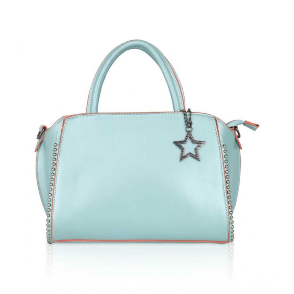Women’s Faux Leather Beaded Handbag – Statement Style with Dual Handles