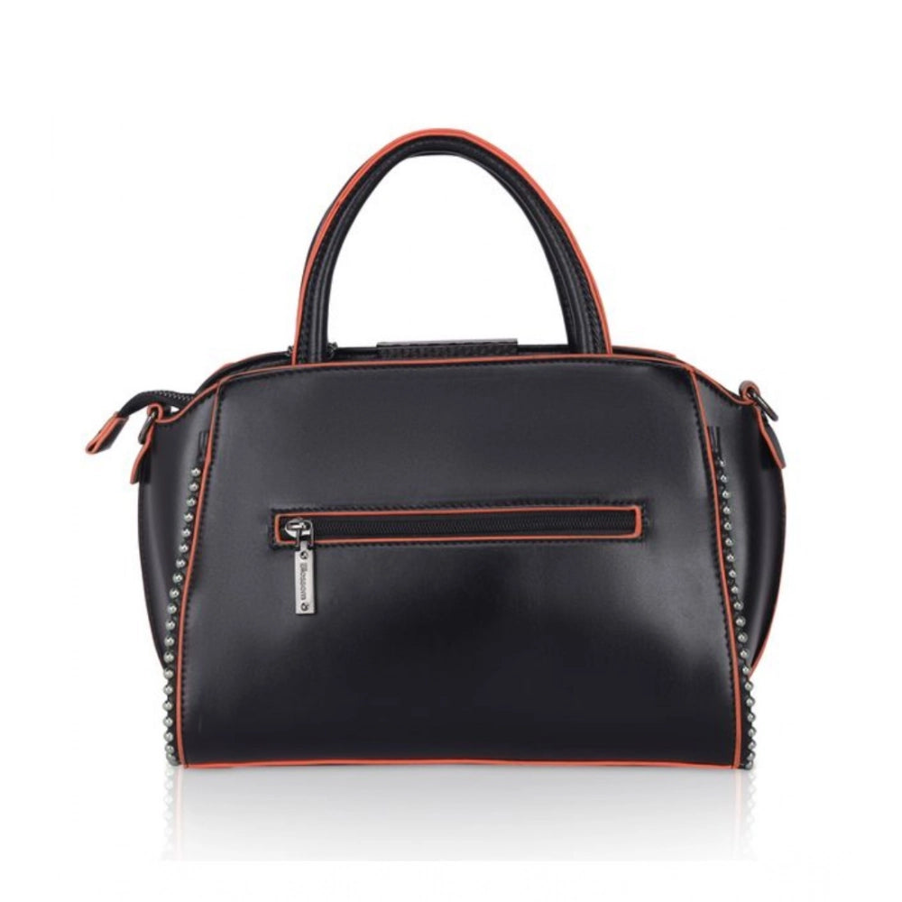 Women’s Faux Leather Beaded Handbag – Statement Style with Dual Handles