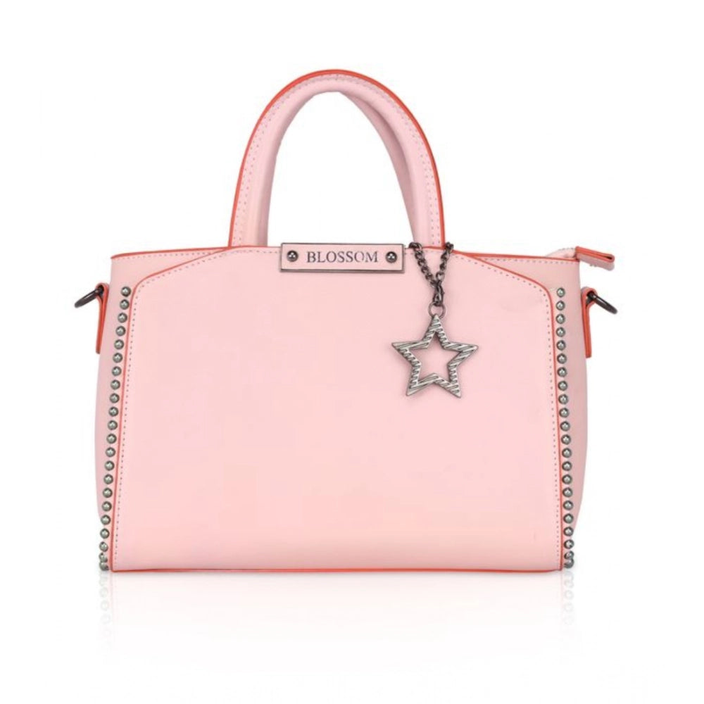 Women’s Faux Leather Beaded Handbag – Statement Style with Dual Handles