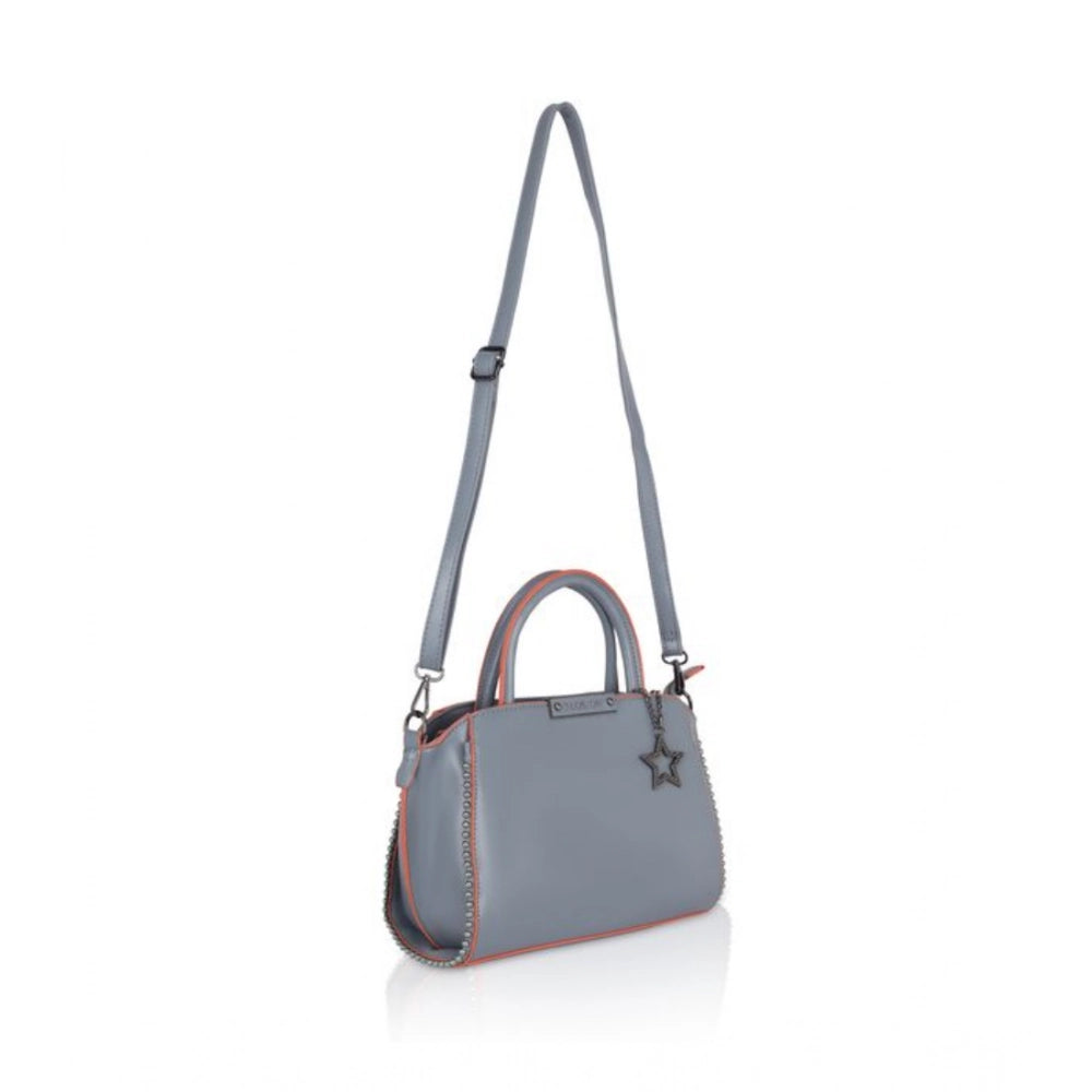 Women’s Faux Leather Beaded Handbag – Statement Style with Dual Handles