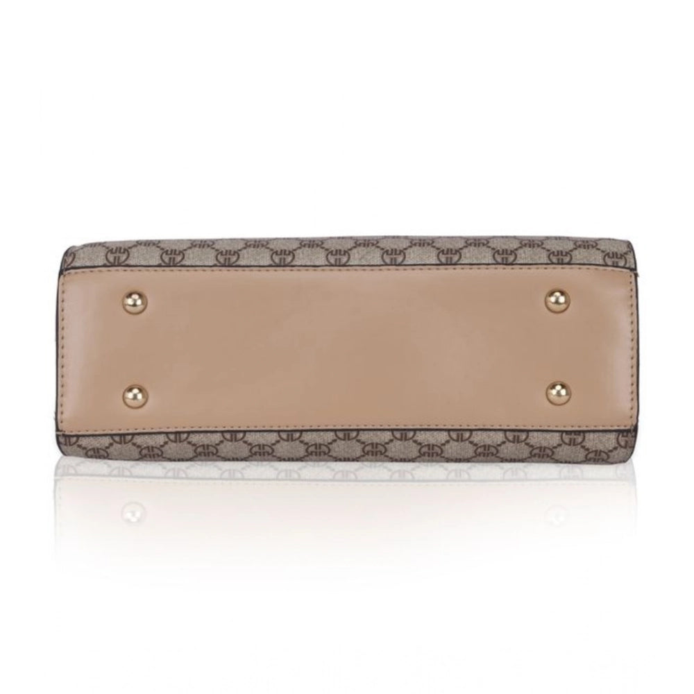 Silver Printed Faux Leather Handbag for Women – Elegant Everyday Carry
