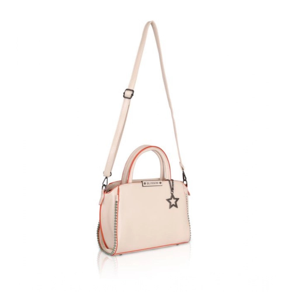 Women’s Faux Leather Beaded Handbag – Statement Style with Dual Handles