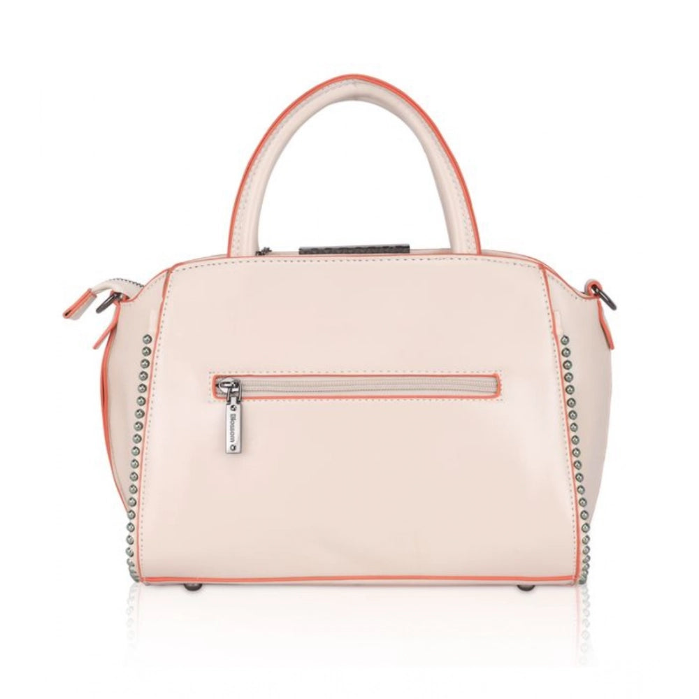 Women’s Faux Leather Beaded Handbag – Statement Style with Dual Handles