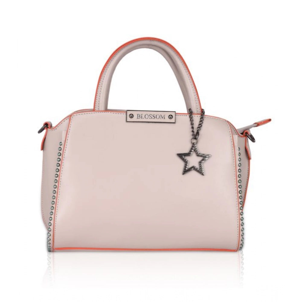 Women’s Faux Leather Beaded Handbag – Statement Style with Dual Handles