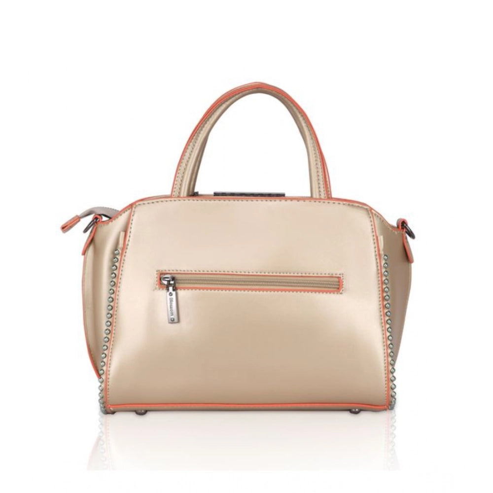 Women’s Faux Leather Beaded Handbag – Statement Style with Dual Handles