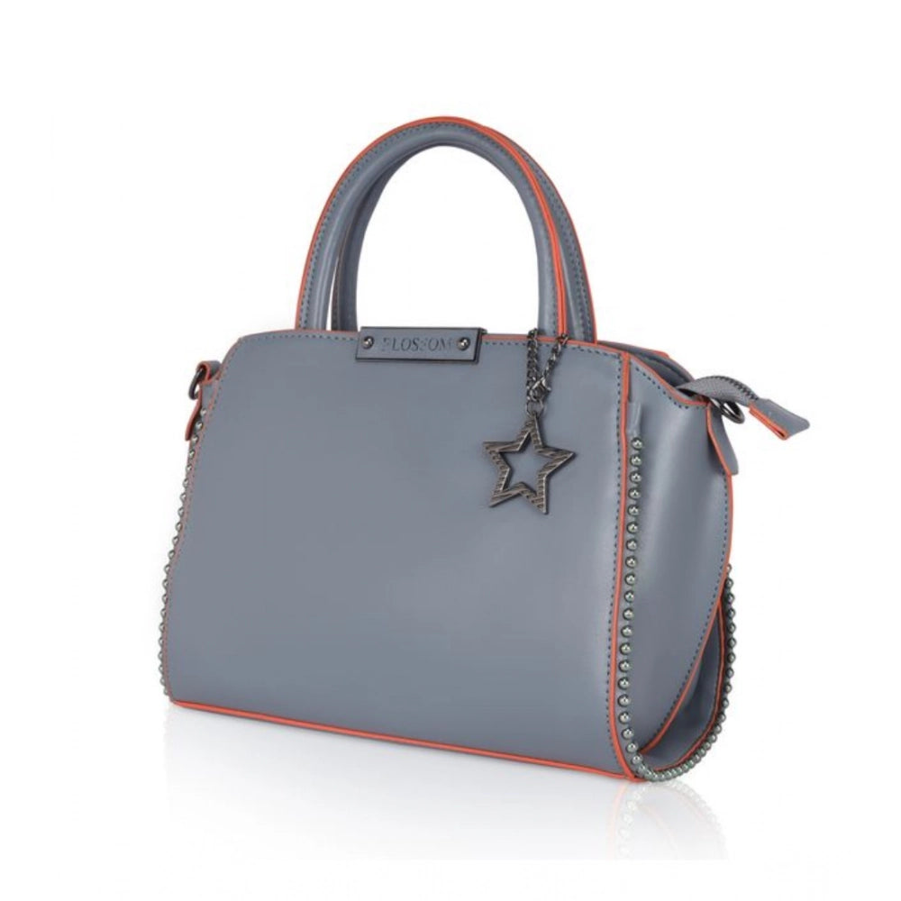 Women’s Faux Leather Beaded Handbag – Statement Style with Dual Handles
