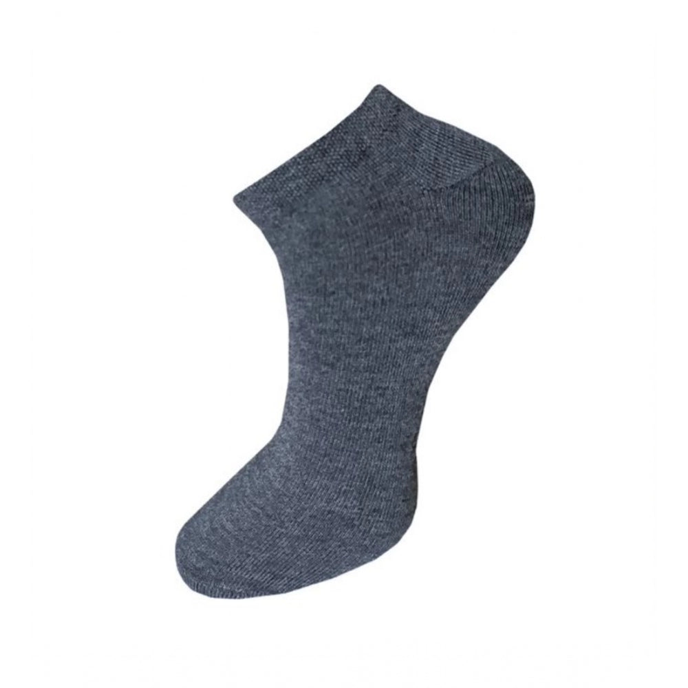 Generic 3_Pair Set Unisex Casual Cotton Solid Ankle Length Socks (Multicolor)