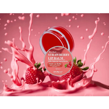 Generic Unisex Herbal Dark And Chapped Lips Strawberry Lip Balm (10gm)