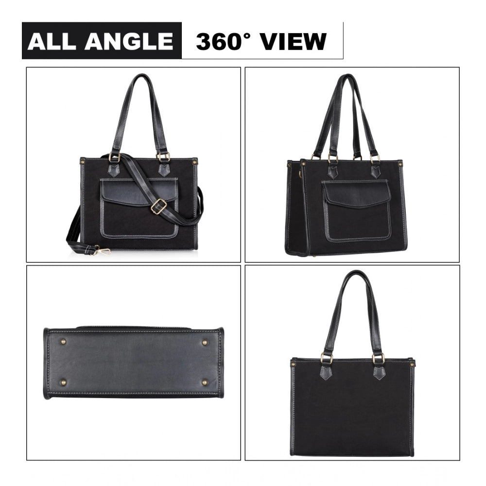 Women’s Faux Leather Structured Handbag – Elegant Everyday Carry