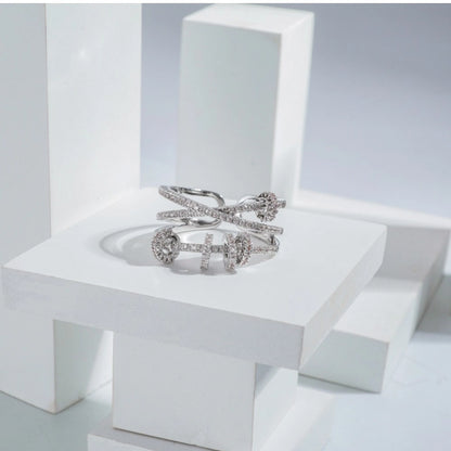 Generic Stainless Steel Silver High-quality Freesize Ring (Silver Plated)