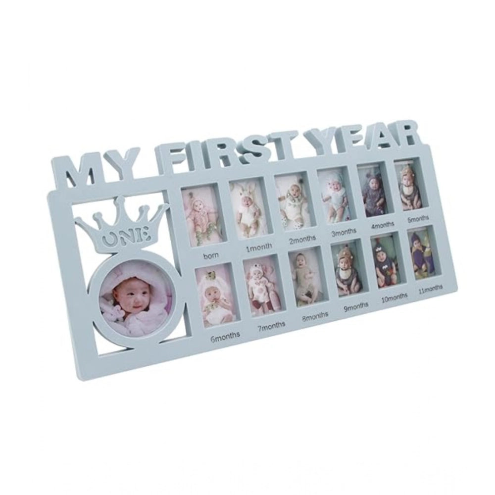 Generic Acrylic Newborn Baby First Year Photo Frame (Multicolor)