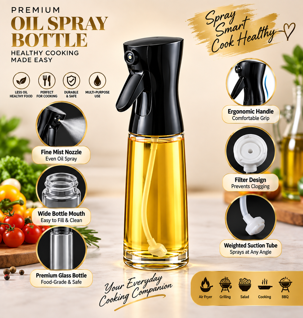250ml Multiple Function Oil Spray Bottle – Fine Mist Sprayer