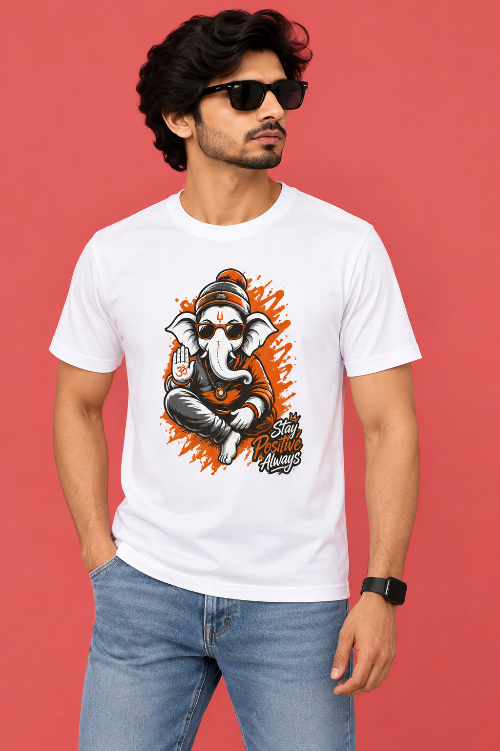 Premium Ganapati Trendy Vibe (Classic Crew T-Shirt)