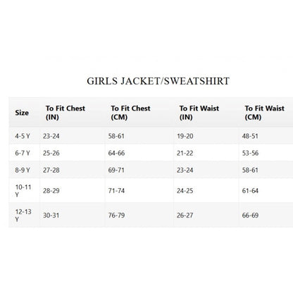 Generic Girl's Fleece Printed Long Sleeves Hoodie Jacket (Magenta)