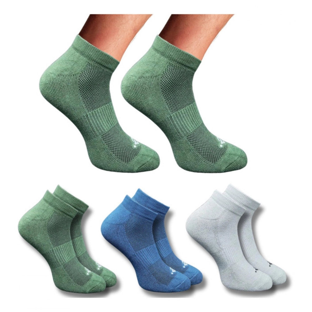 Generic 3_Pair Set Unisex Casual Cotton Printed Low Cut Socks (Multicolor)