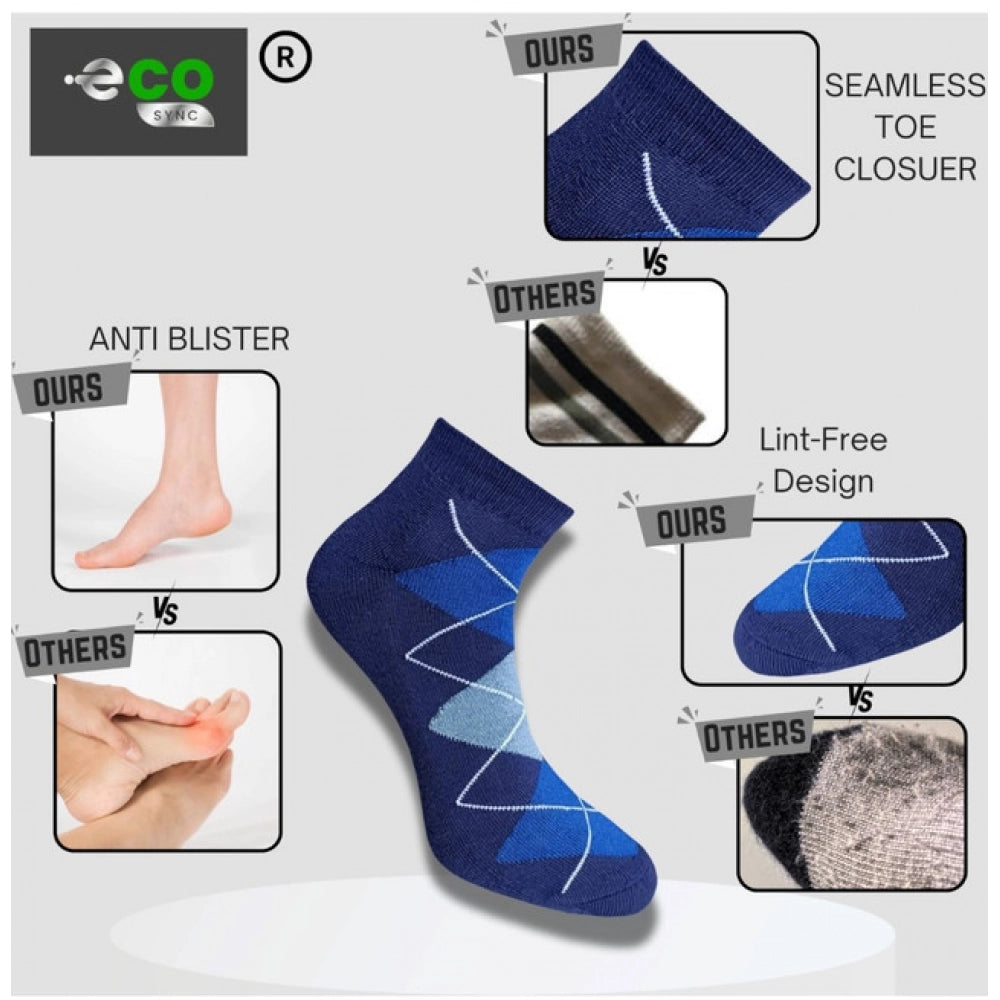 Generic 3_Pair Set Unisex Casual Cotton Printed Low Cut Socks (Multicolor)