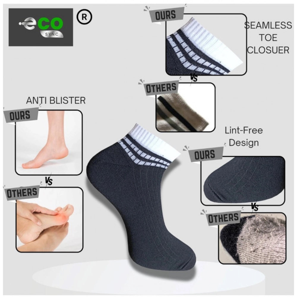 Generic 3_Pair Set Unisex Casual Cotton Printed Low Cut Socks (Multicolor)