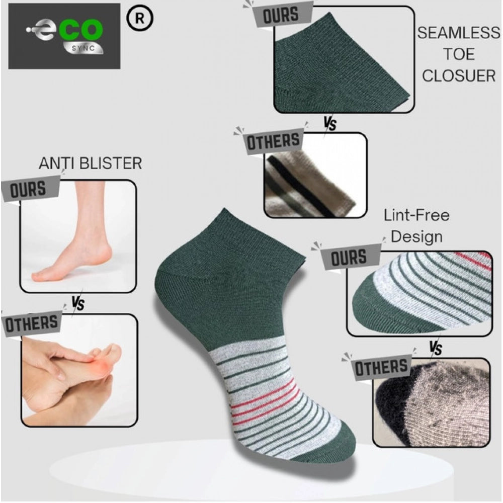 Generic 3_Pair Set Unisex Casual Cotton Printed Low Cut Socks (Multicolor)