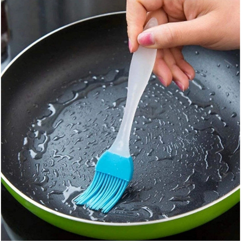 Generic Pack Of 5_Silicone Spatula with Brush – Heat Resistant Cooking And Baking (Color: Assorted )