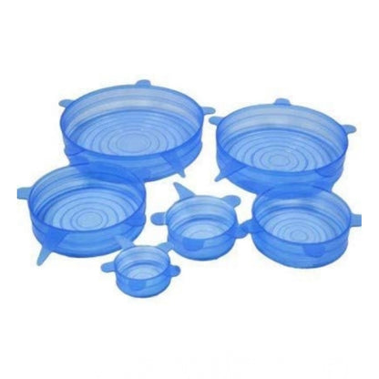 Generic Pack Of 2_Silicone Lids – Reusable Stretchable Covers for Bowls And Containers (Color: Assorted )