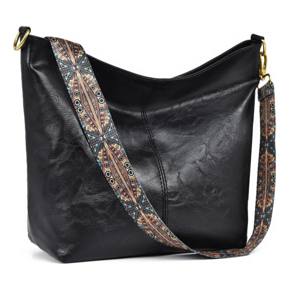 Women’s Beige PU Leather Handbag – Stylish Zipper Shoulder Tote Bag