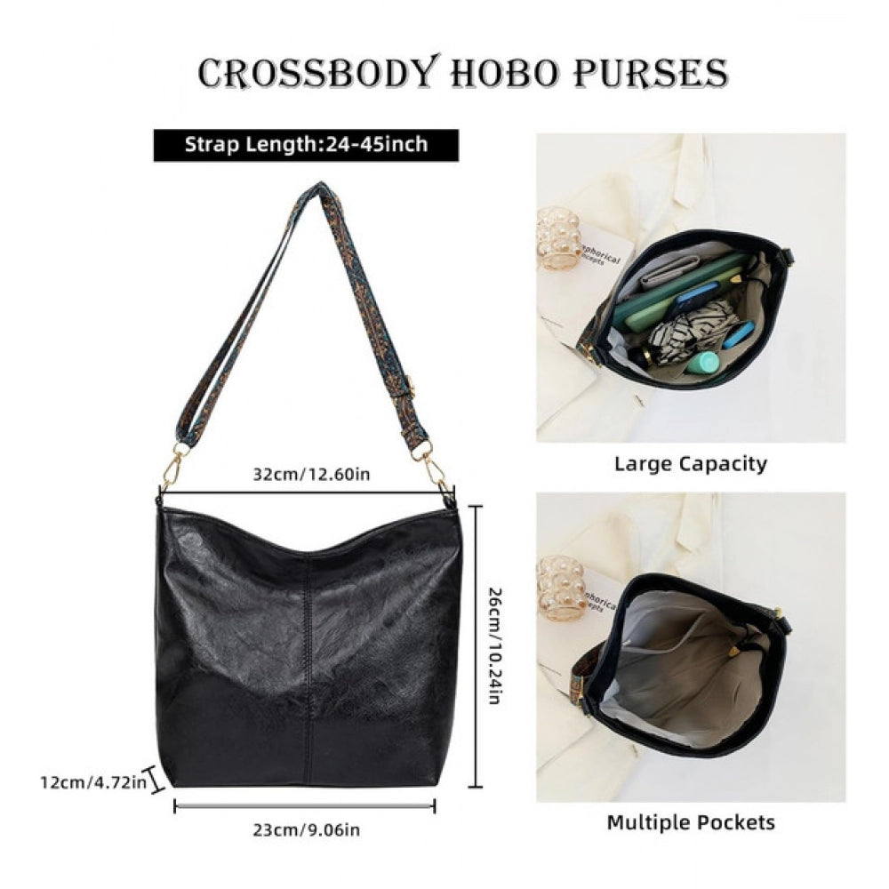 Women’s Beige PU Leather Handbag – Stylish Zipper Shoulder Tote Bag